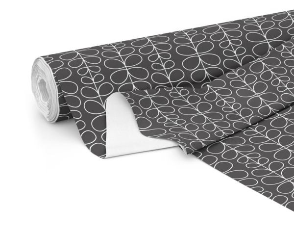 Fabric roll with Fern print in Charcoal