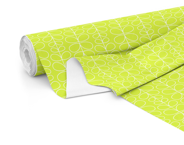 Fabric roll with Fern print in Lime