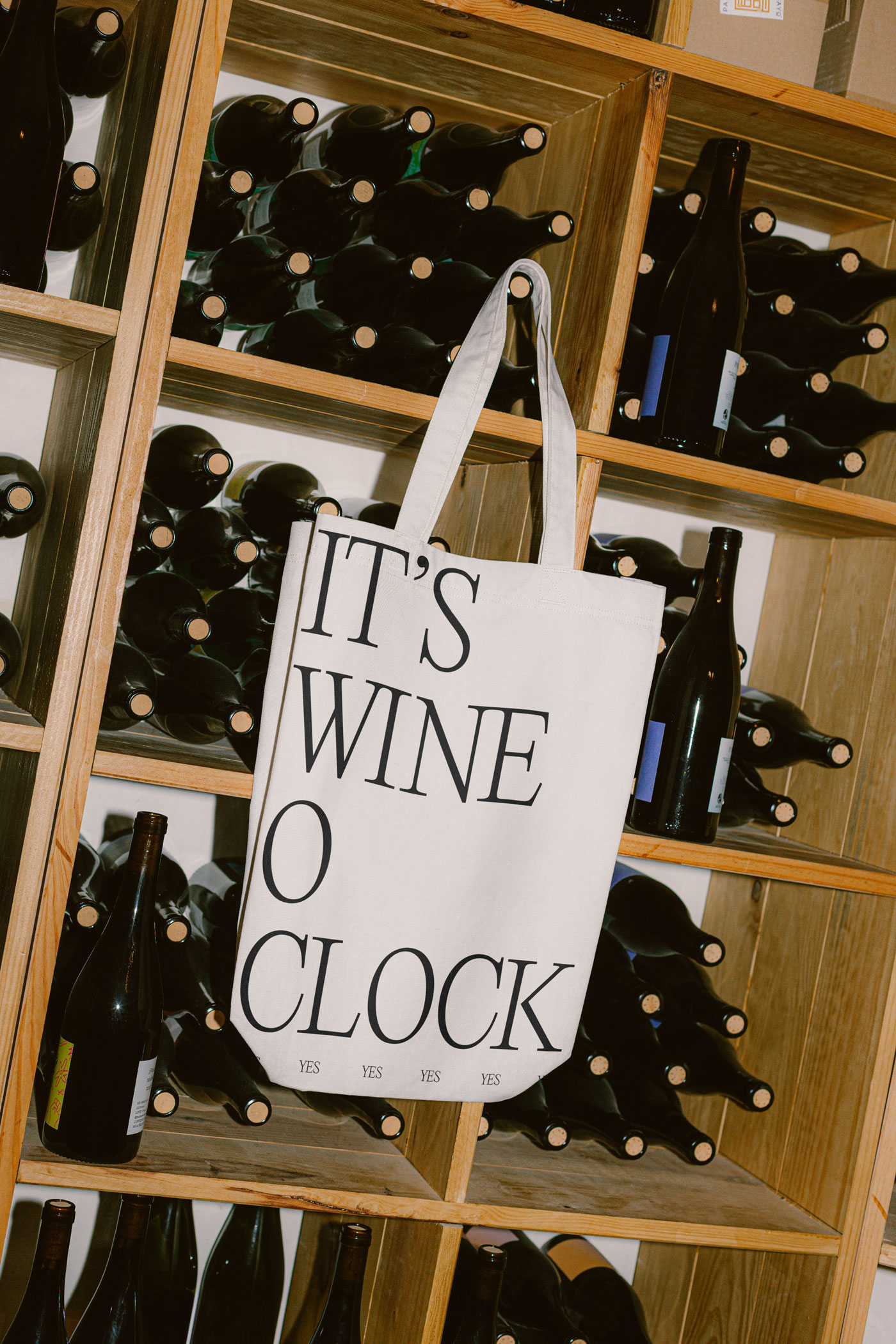 Its Wine O Clock Custom Printed Tote Bag